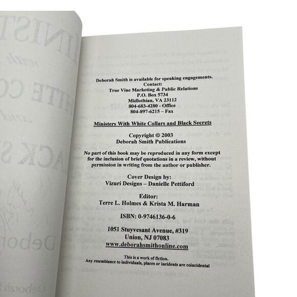 Ministers With White Collars And Black Secrets By Deborah Smith Signed 2003 Pape - Picture 3 of 14